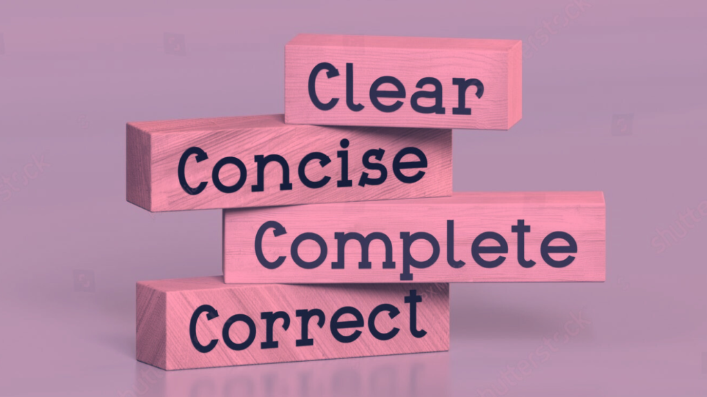 clear concise to code well